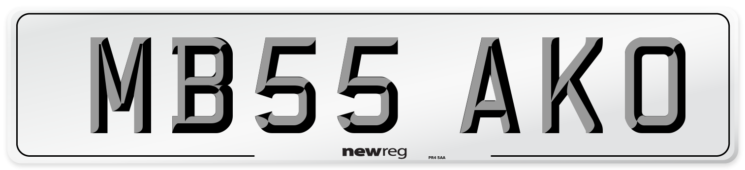 MB55 AKO Number Plate from New Reg
